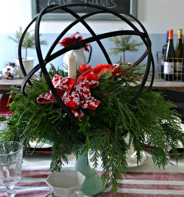Easy DIY Christmas Centerpiece by Red Cottage Chronicles