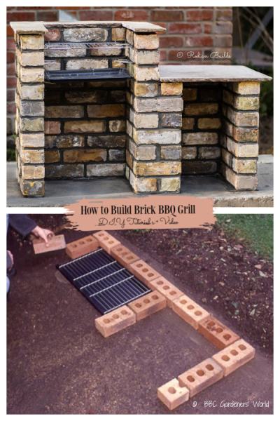 How to Build Brick BBQ Grill DIY Tutorial