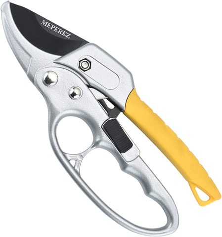 MEPEREZ Garden Clippers, German Pruners, Ratchet Pruning Shears