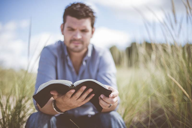 Man reading a book