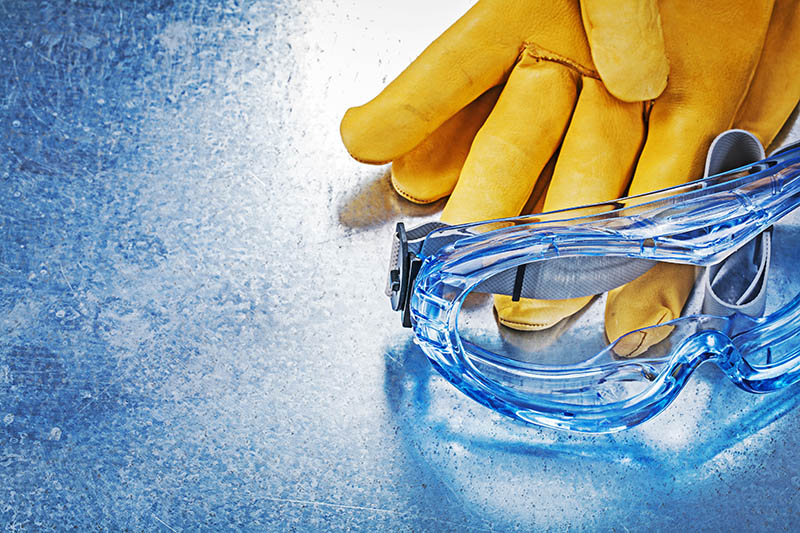 Safety glasses and gloves