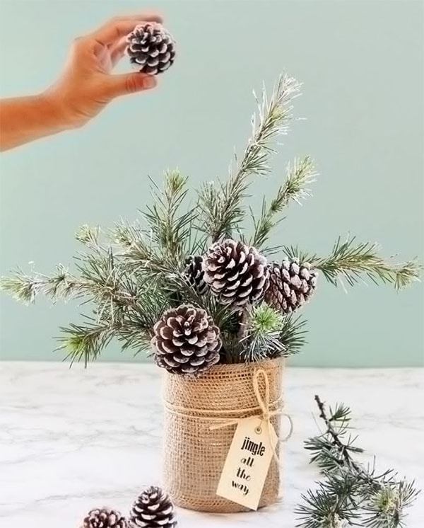 Snowy Tree Winter & Christmas DIY Table Decoration