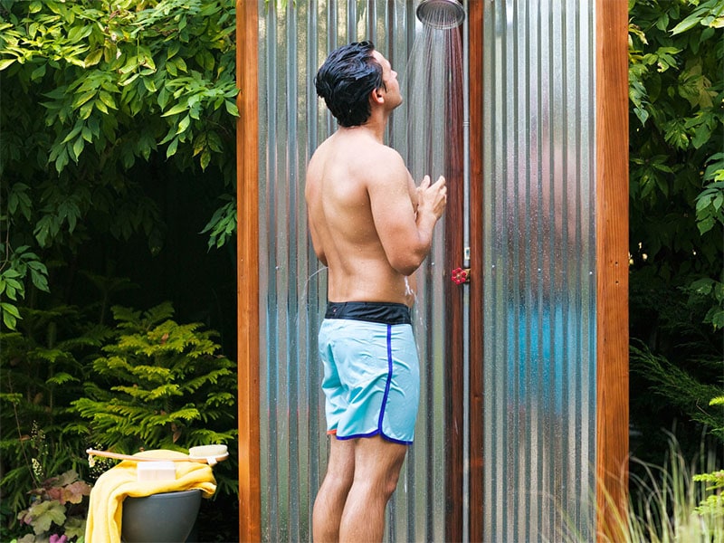 Sunset Megazine Open Outdoor Shower