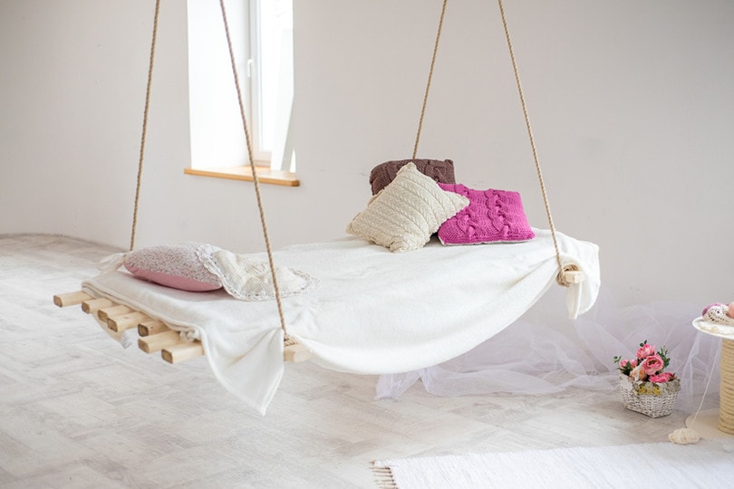Swing Hanging Wooden Bed