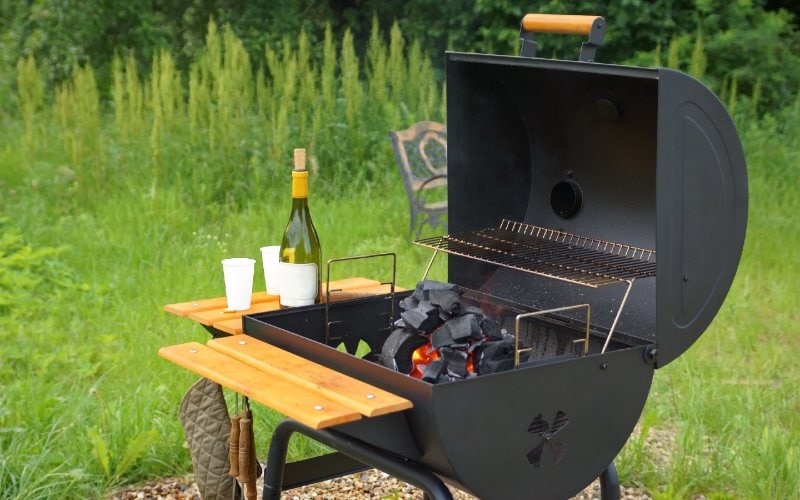 barrel charcoal bbq grill smoker
