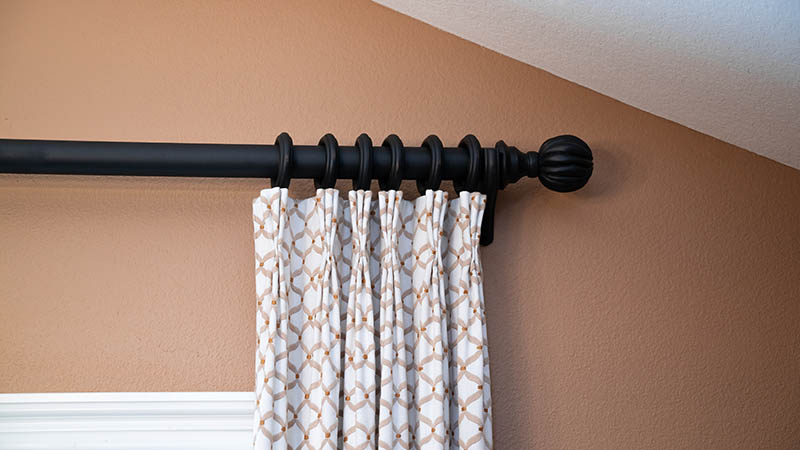 black curtain rod