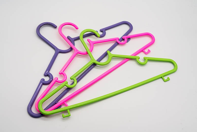 colorful plastic hangers