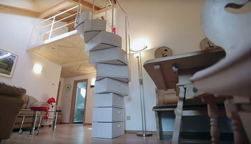 diy eclettica folding stairs