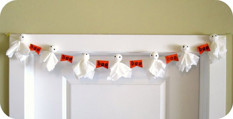 diy ghostie boo garland