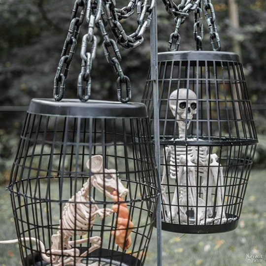 diy hanging cage halloween prop