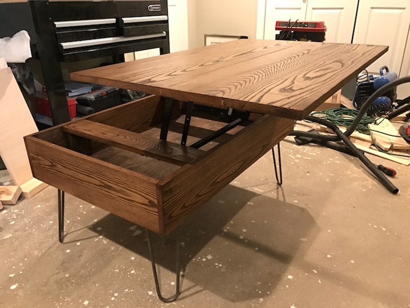 diy lift top coffee table