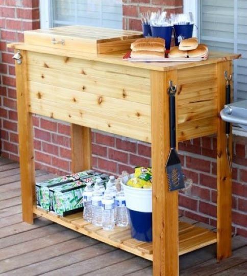 diy patio cooler cart