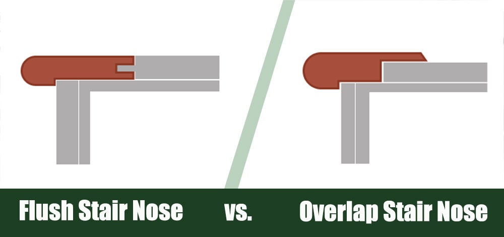 flush vs overlap stairnose