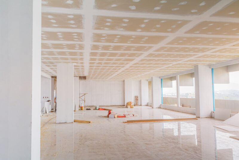 gypsum board ceiling structure