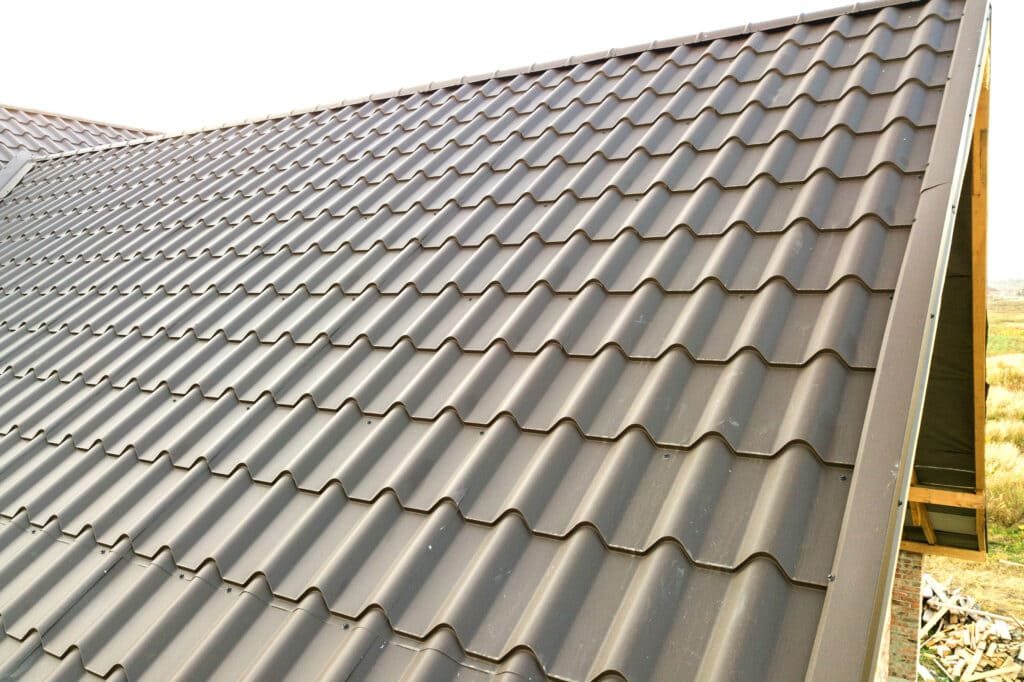 house with metal shingle roof