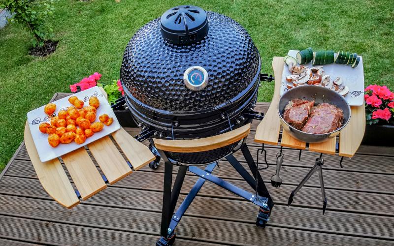 kamado egg type barbeque grill smoker
