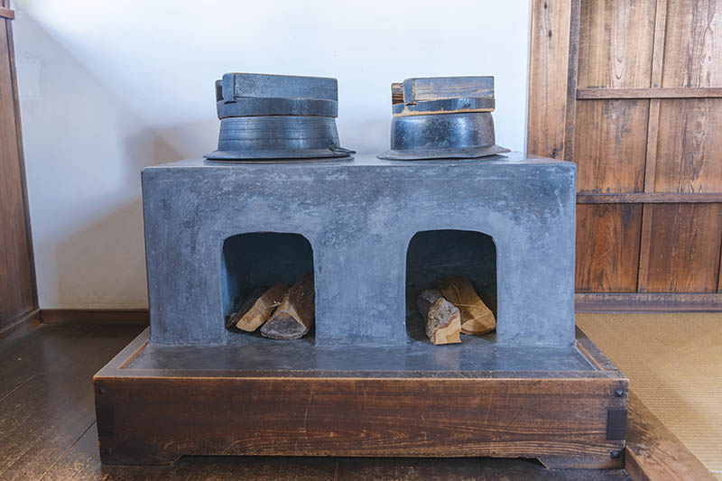 kamado stove in a japanese house