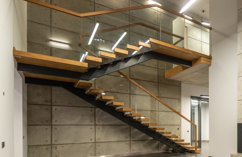modern half turn staircase