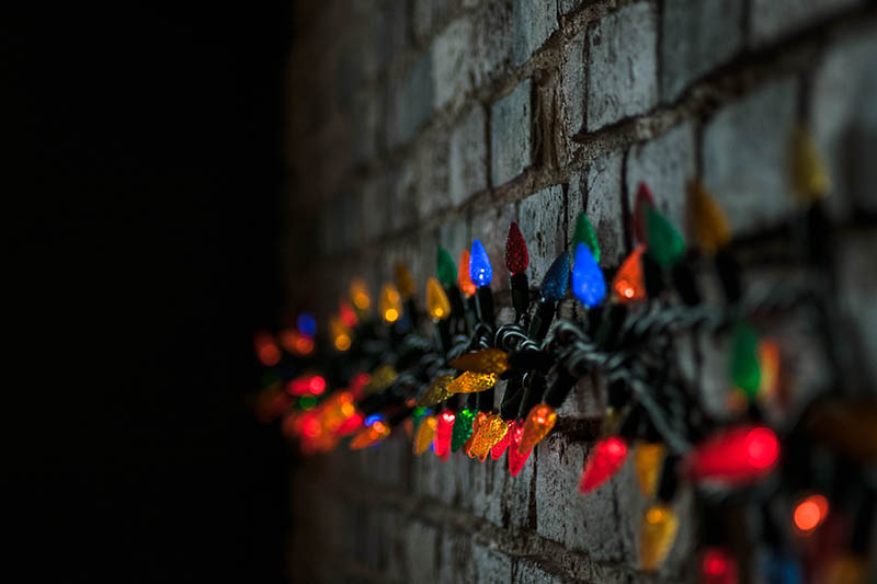 multi colored christmas lights