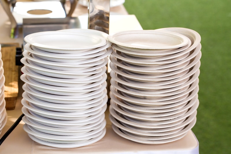 paper plates on the table