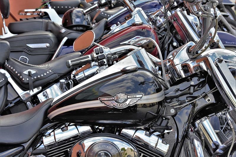 parked motorbikes