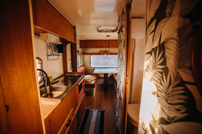 picture of the interior of an rv