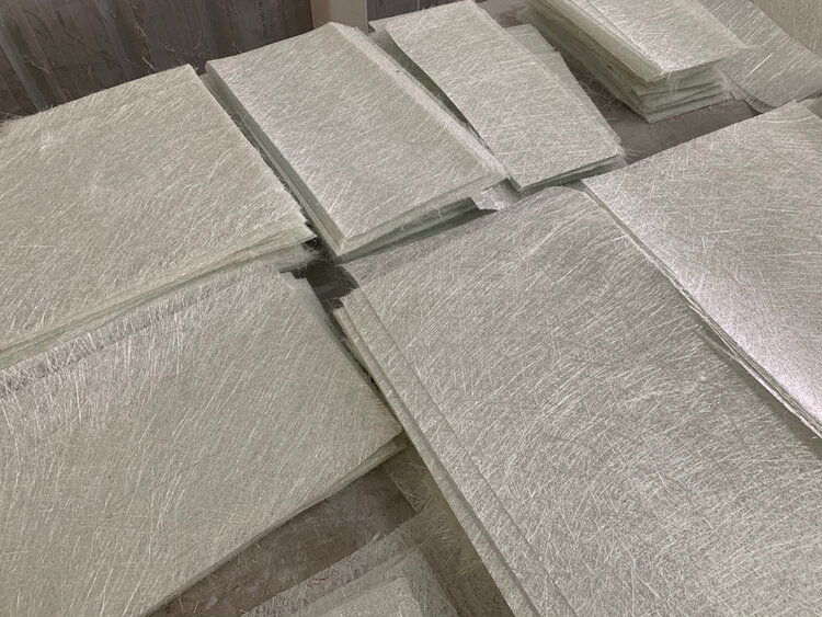 raw fiberglass material