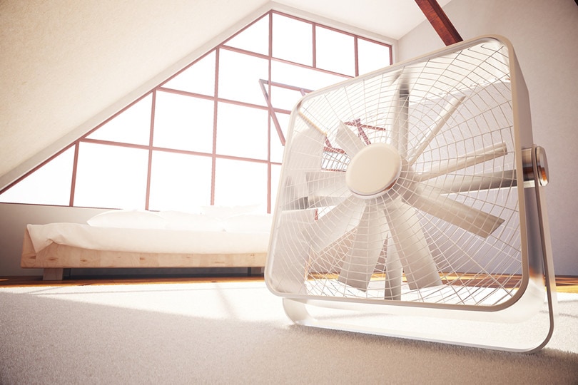 square electric fan box