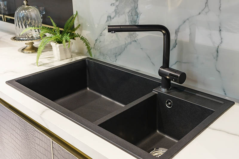 stone kitchen sink
