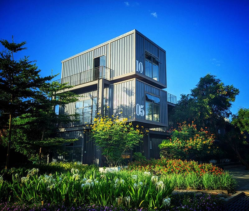 three storey container house