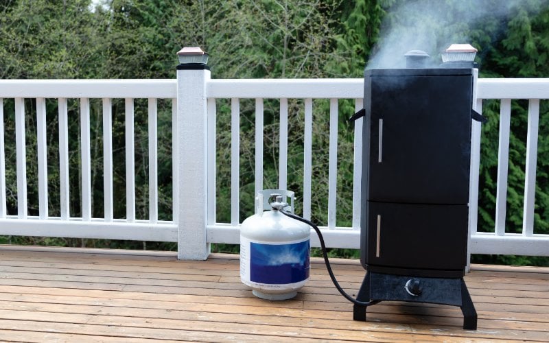 vertical gas bbq smoker