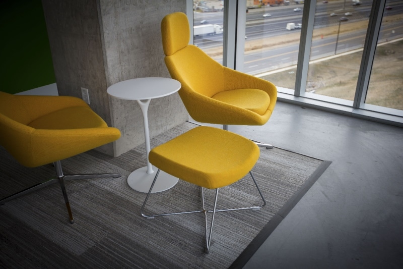 Assorted yellow office chairs