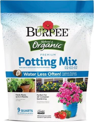 Burpee Premium Organic Potting Natural Soil Mix 9 Quart