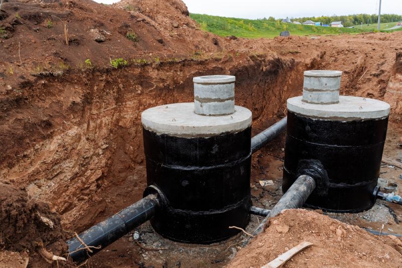 Concrete Septic Tank dug in the ground