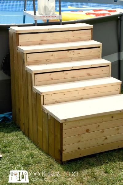 DIY Above ground pool ladder _ stairs