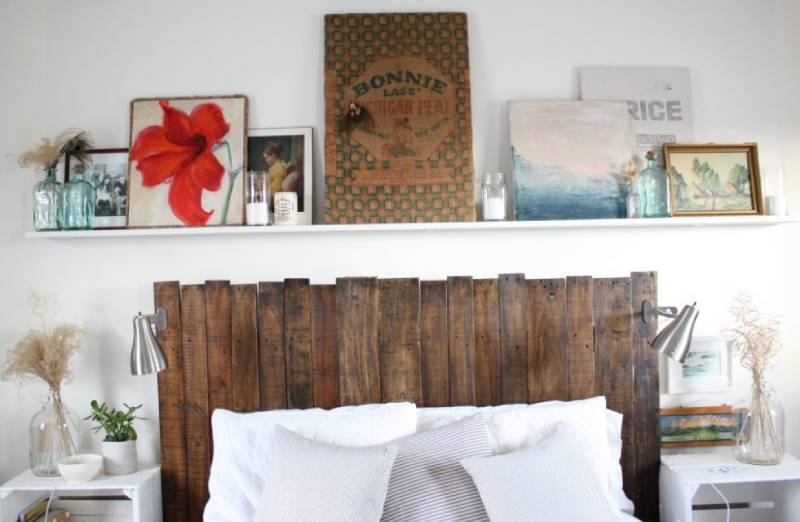DIY Pallet Wood Headboard