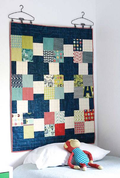DIY Quilted Fabric Headboard