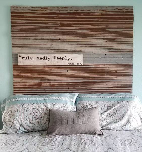 DIY Rustic Headboard