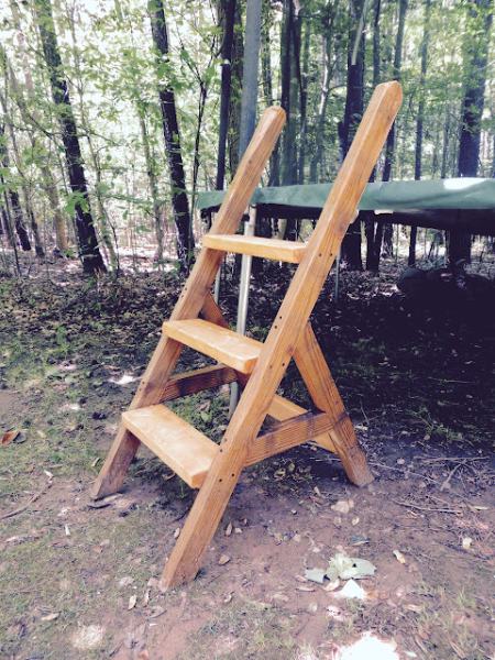 DIY WOOD TRAMPOLINE LADDER – EASY & STURDY