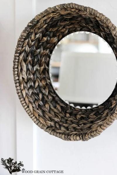 DIY Wicker Basket Mirror