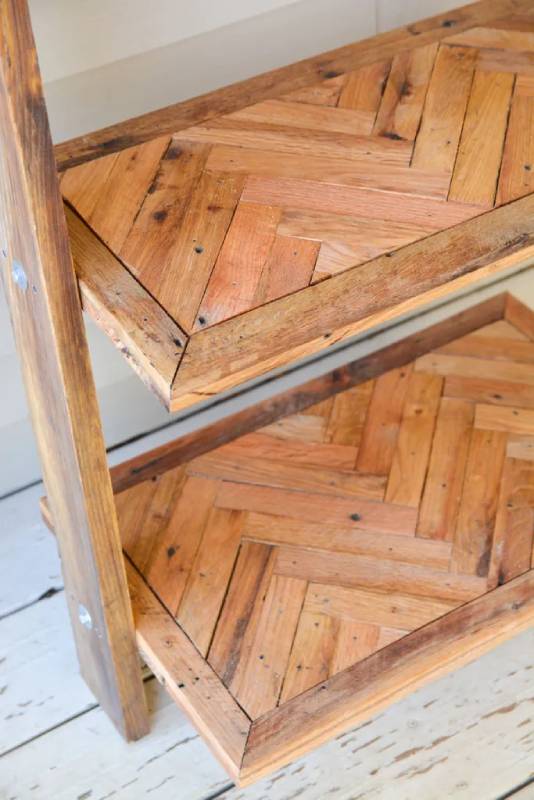 DIY ladder shelf