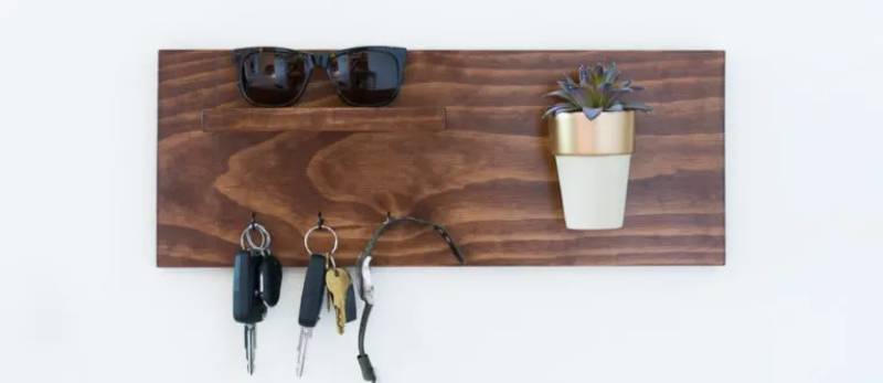 DIY wood key holder