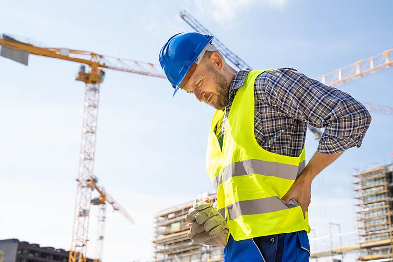 Engineer With Back Pain Injury After Accident At Construction Site