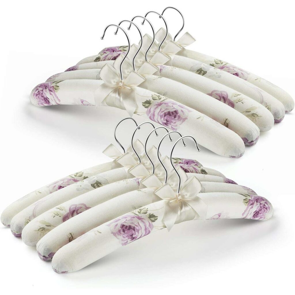 GLCON Anti Slip Satin Padded Clothes Hangers