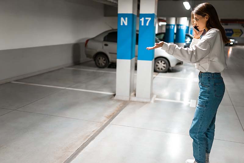 Girl after shopping discovered the loss of her automobile