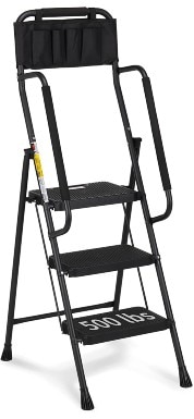 HBTower 3-Step Ladder with Handrails