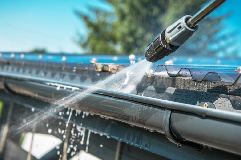 Hose Cleaning gutter