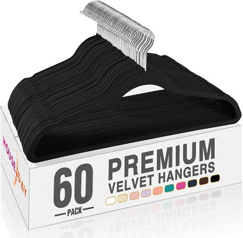 House Day Black Velvet Hangers