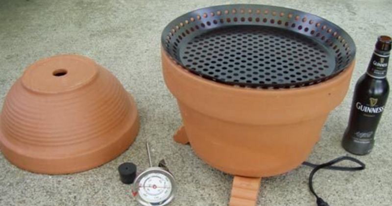 How To Make A Beautiful BBQ Smoker From A Flower Pot