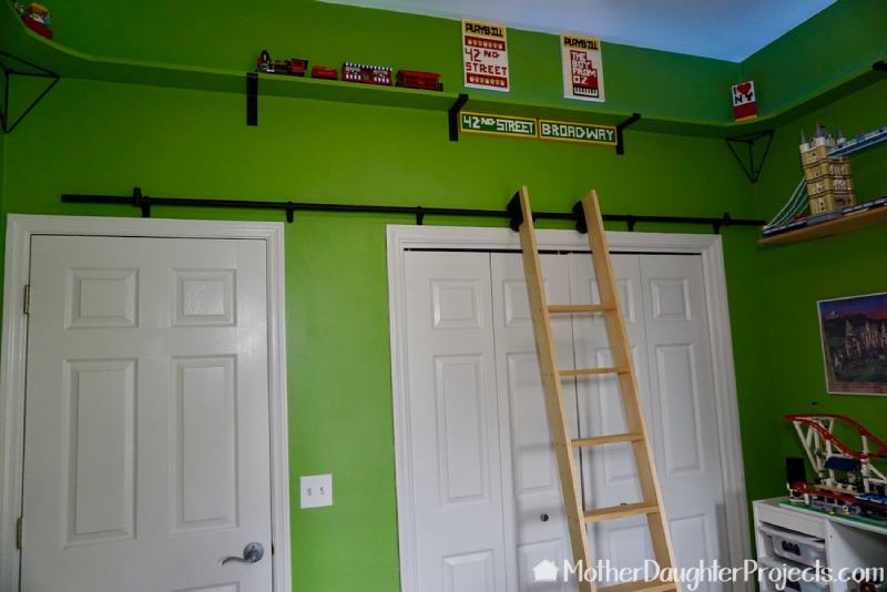 How to Make a DIY Rolling Library Ladder
